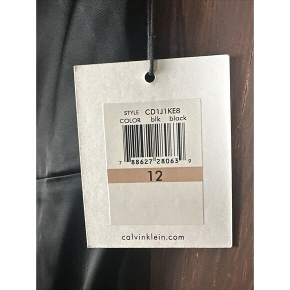 12 Calvin Klein One Shoulder Diamond Style Crest Dress CD1J1KE8 Women 12 NEW NWT - Picture 4 of 7